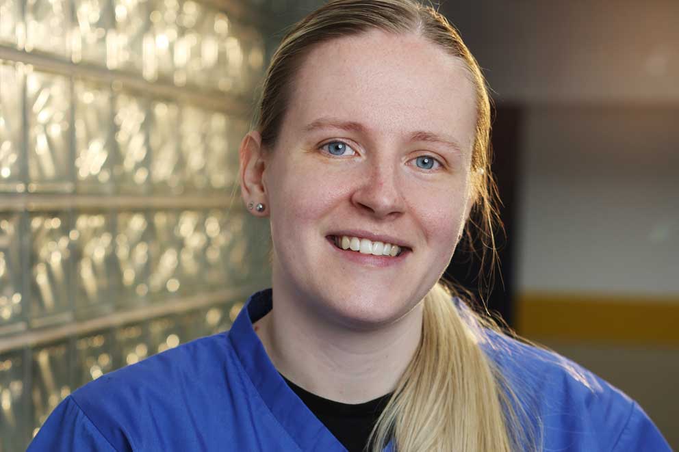 Emma a vet nurse with the RSPCA.